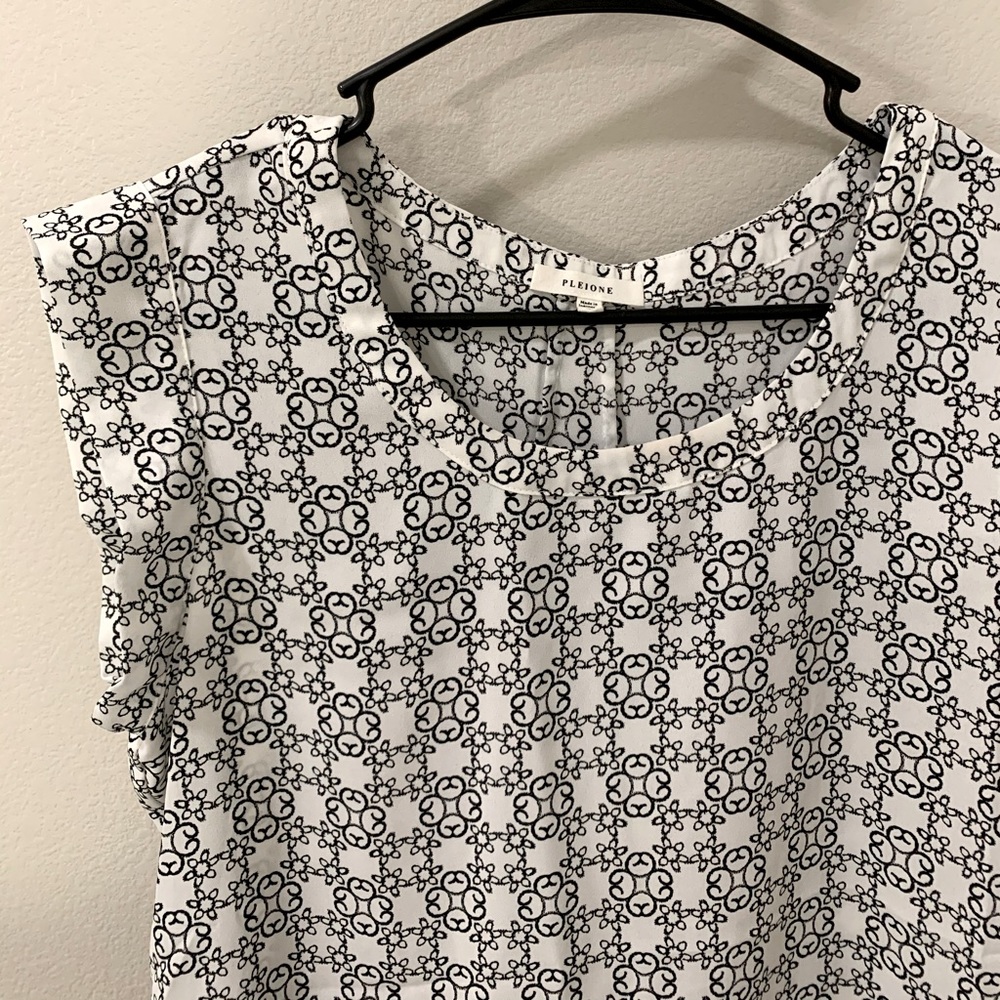 Black and white blouse